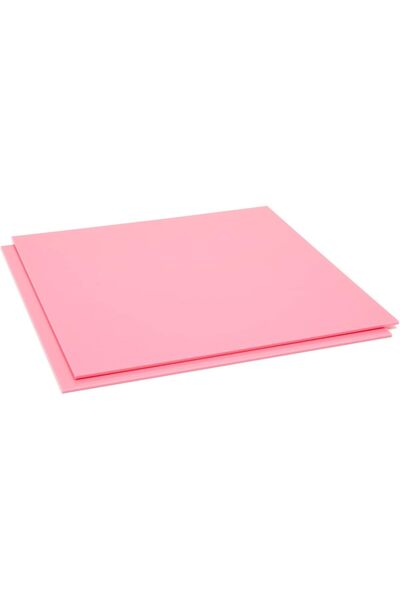 Slasa 2 Pack Pink Opaque Cast Acrylic Sheets 11.75 x 11.75 Inch 1/8 Inch Thic...