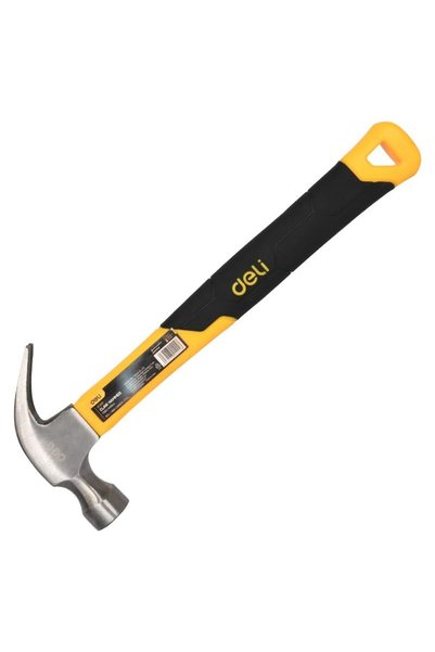 Deli Carbon Steel Claw Hammer with Fiberglass Handle 8 oz