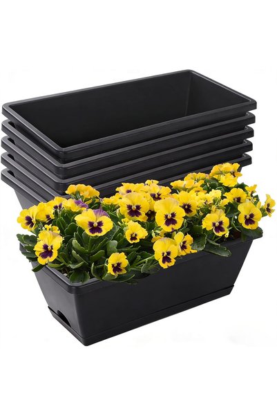 Winsoyya Orchid Pot, 6 Pack 4 Inch Transparent Plastic Plant Pots, Clear Orch...