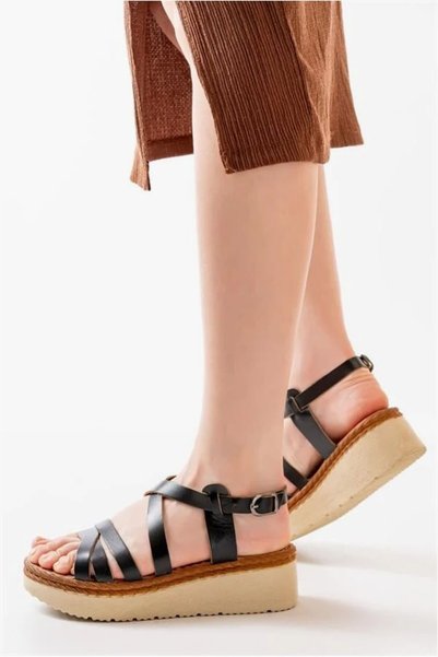 Nur store Çanta Women's Orthopedic Leather Open-Heel Comfort Sandals · Color:...