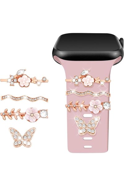 NALACAL Band Charms for Apple Watch, Decorative Rings Loops Charms for Women ...