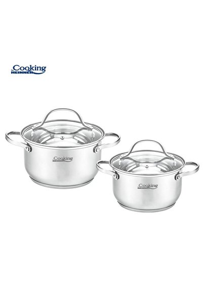 Heinner Set de vase de gătit din oțel inoxidabil, 4 piese, de la Cooking by S...