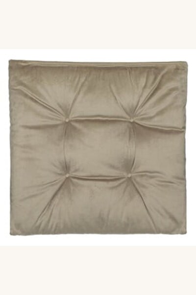 Comerivo Perna decorativa de scaun din velvet bej, 40x40 cm, potrivita pentru...