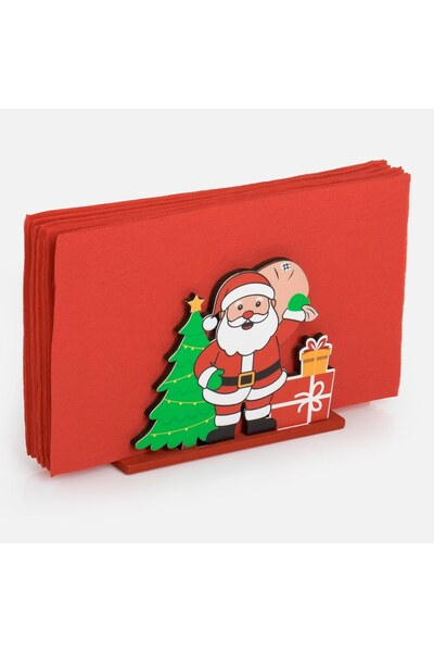 DD SHOP Suport pentru Servetele de Craciun din Lemn Mos Craciun 12x5x9cm