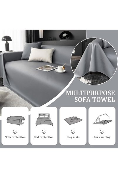 Tazweeq Waterproof Gray Sofa Cover for Pets, Extra Wide Non-Slip Washable Cou...