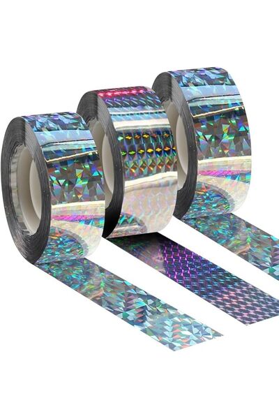 Generic Bird Deterrent Reflective Tape, 3 Pieces, 80m x 2.4cm, for Gardens an...