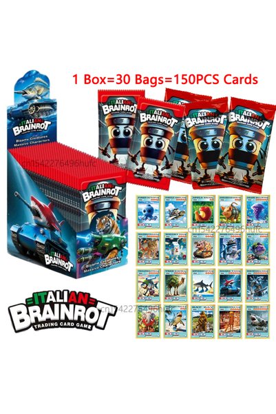 Choice Random 1box 150pcs 288/150/24PCS Italian Brainrot Game Collection Card...