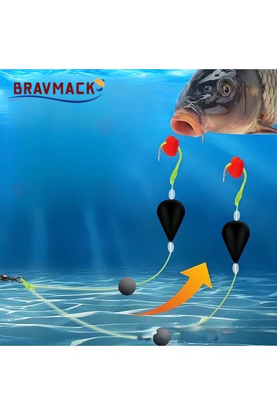 Choice 1pcs L 1PCS Inverted Bottom Double Hook Fishing Float Set - High Sensi...