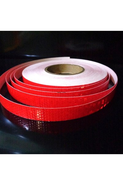 Choice Shiny Red 2.5cm*10m Reflective Bicycle Sticker PVC High Visibility Wat...