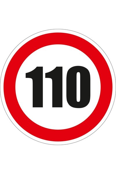 ShopPrint Semn Indicator Limitare viteza 110, autocolant, diametru 12 cm