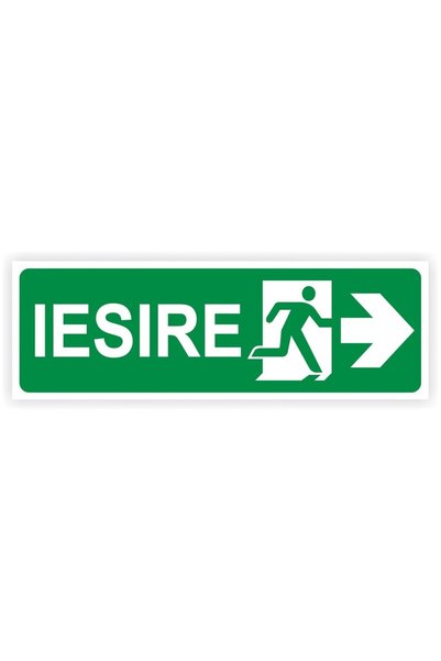 ShopPrint Semn Indicator Iesire in caz de urgenta Dreapta, PVC, 30 x 10 cm