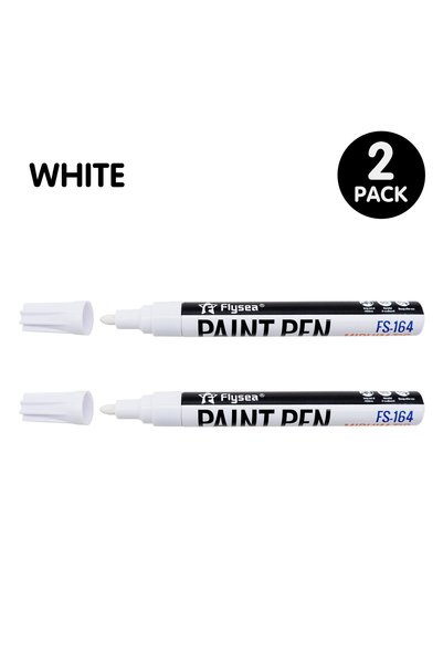 Choice 2pcs White Black/White Oil Based Paint Pens, Permanent Marker for Meta...