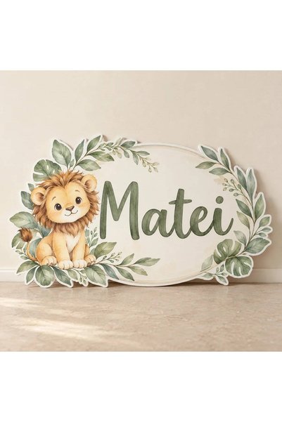 ShopPrint Plăcuță cu nume safari pe PVC, 1 bucată, 60x35 cm