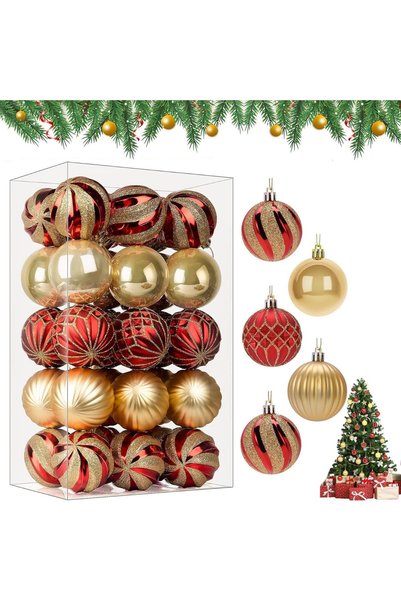 Mylindde Christmas Balls, Christmas Tree Decorations Ornaments Set, Shatterpr...