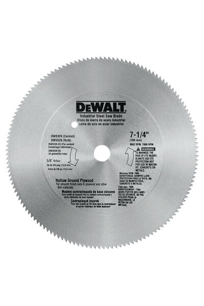 Dewalt شفرة منشار دائري، مقاس 7 وربع بوصة، 140 سنًا، لقطع الخشب (DW3326).