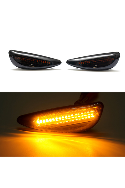 Choice 1 pair Dynamic Smoked LED Dynamic Turn Signal Light Side Sidemarker La...