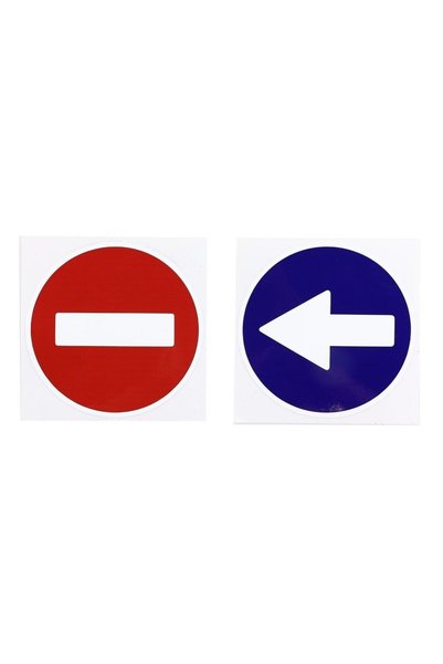 ShopPrint Semn Indicator Depasirea interzisa + Depasire pe partea stanga, aut...