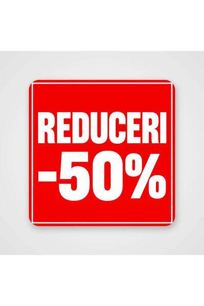 ShopPrint Autocolant vitrină Reduceri -50%, 60x60 cm, folie autocolantă