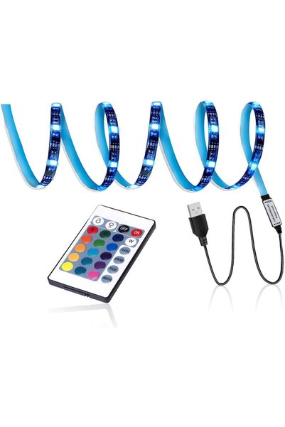 GENERAL إضاءة خلفية للتلفزيون بتقنية LED، شريط إضاءة LED يعمل بمنفذ USB من SM...