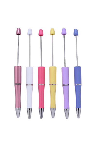 Choice 10pcs color 11 10Pcs Mixed Color DIY Beadable Pens, Plastic Barrel Bea...