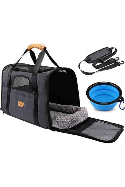 Morpilot Pet Carrier Bag, Portable Cat Carrier Bag Top Opening, Removable Mat...