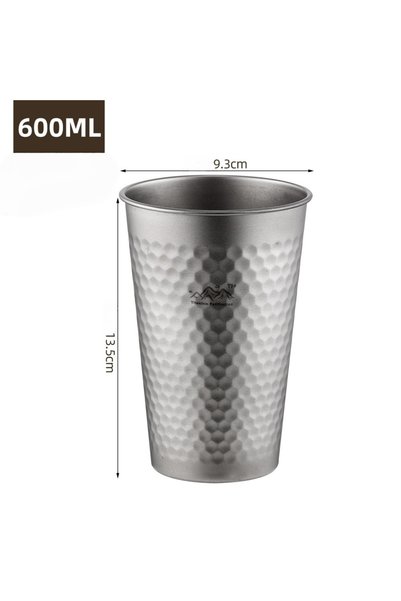 Choice 600ml 350/500/600 ml Home Outdoor Camping Picnic Beer Cups Pure Titani...
