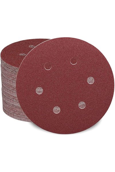 STEBRUAM Pack of 100 sandpaper 150 mm for random orbital sanders