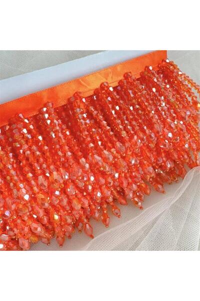 Choice 90cm Orange Red -B Height 5.5CM Crystal Pendant Beaded Fringe Lace DIY...