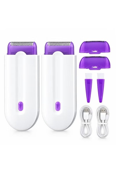 Generic Brand 2 Pcs Silky Smooth Hair Eraser & Epilator - Face & Body Groomin...