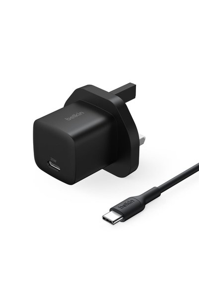 Belkin Limited شاحن بيلكن USB-C بقوة 25 واط مع كابل USB-C بطول 60 واط (3.3 قد...
