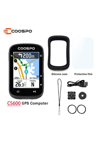 Choice جهاز CS600 مع حافظة، جهاز كمبيوتر GPS للدراجات من كوسوبو CS600، شاشة ل...