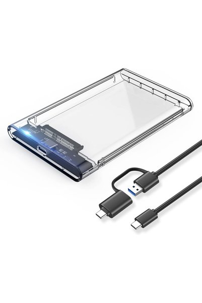 Yelajoy 2.5 SSD Enclosure, 5Gbps Hard Drive Case, Tool Free SATA to USB 3.1 S...