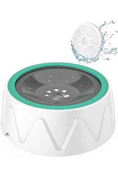 EXCEFORE Splash Non Spill Proof Dog Water Bowl, Large Capacity No Spill Dog B...