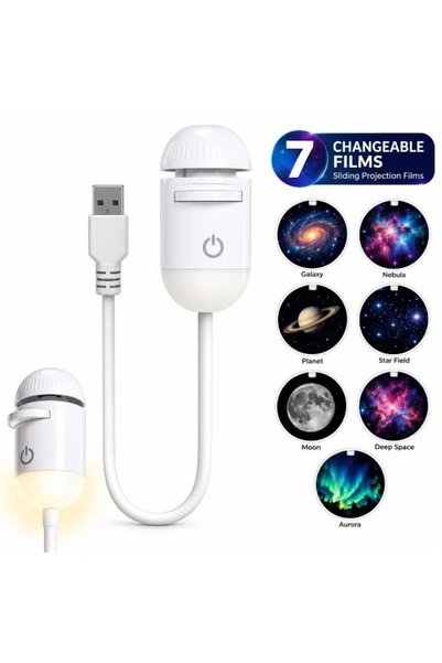 Generic Brand Galaxy Star Projector Night Light - 2-in-1 USB Powered Mini Pro...