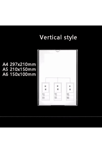 Choice 2pcs A4 A4 Acrylic Card Slot Wall Mounted Sign Holder Transparent Pric...