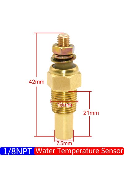 Choice 10mm Universal Water Temperature Sensor 3/8NPT 1/2NPT Vdo Meter Vdo Wa...