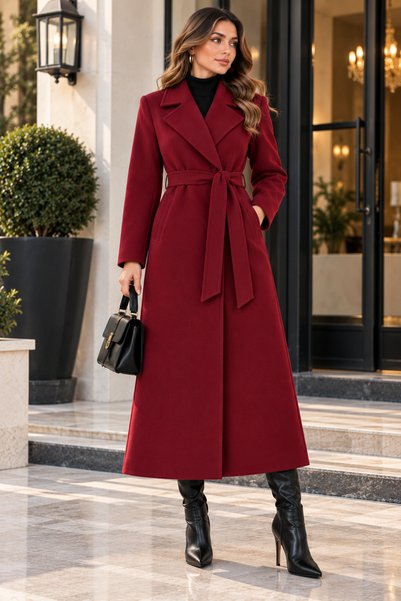 Modayıldızlar Thick, Premium Quality Lined Cashmere Coat
