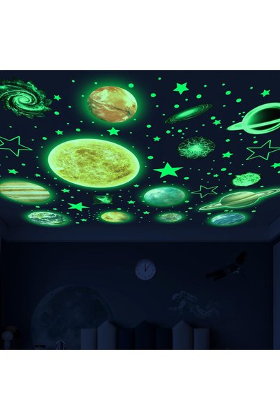 Robmoda Glow in The Dark Stars and Planets for Ceiling, Glow Solar System Wal...