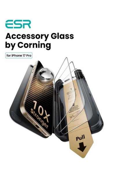 ESR Accessory Glass by Corning™ 1 Pack 9H+ Glass for iPhone 17 Pro Screen Pro...