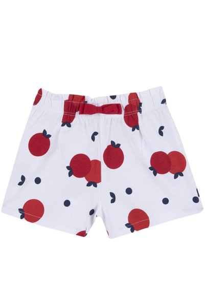 Chicco Pantaloni scurti copii din jerse, alb cu rosu, 00588-64MFCO
