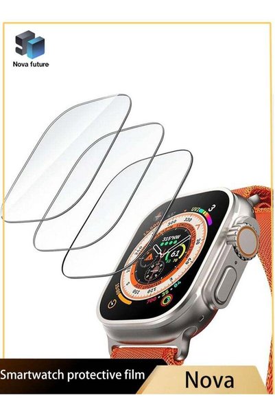 Nova future Tempered Glass Screen Protector for Apple Watch Ultra/Ultra 2 - 3...