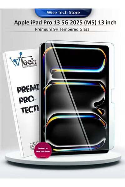 Wtech آبل آيباد برو 13 5G 2025 (M5) 13 بوصة سلسلة بريميوم حواف منحنية 9H HD غ...