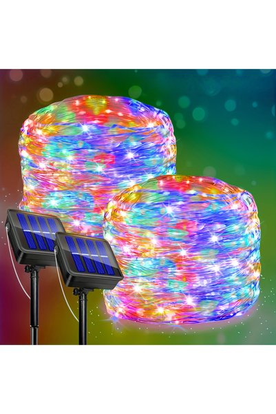 Choice 100LED 12m None RGB 1pcs Christmas Outdoor Solar String Lights LED Fla...