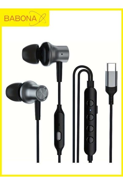 BABONA Type-C Wired Voice-Changing Earphones, Intra-Auricular Karaoke Buds wi...