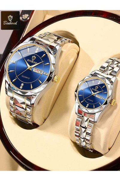 BINBOND Watch For Couple Roman Scale Men's and Women's Watch Top Luxury Stain...