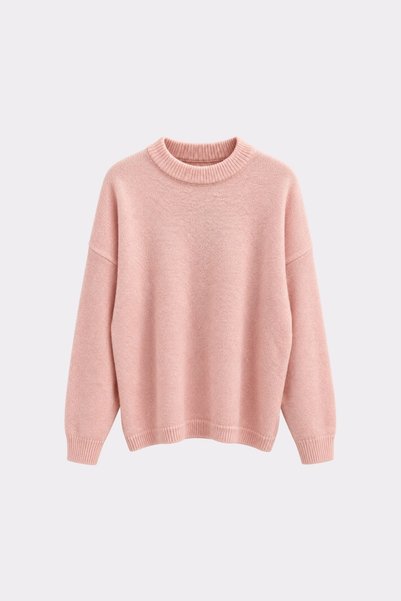 Açelya Okcu Crew Neck Basic Wool Blended Women's Knitwear Sweater