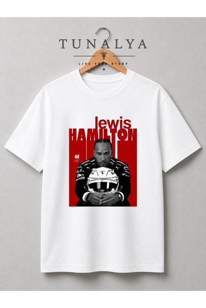 Grafftee Clothing Lewis Hamilton Printed Oversized Unisex T-Shirt, Comfortabl...