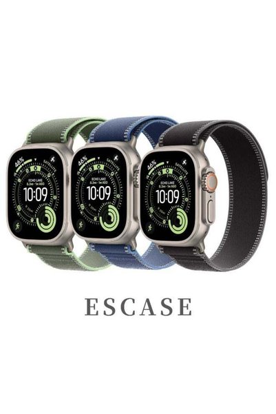 ESCASE 3-Piece Nylon Strap Titanium Black Replacement Set Compatible with App...