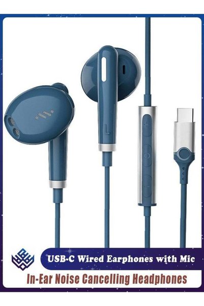 WAEKIL USB-C Wired Noise Cancelling Headphones with Microphone – Hi-Fi Earpho...