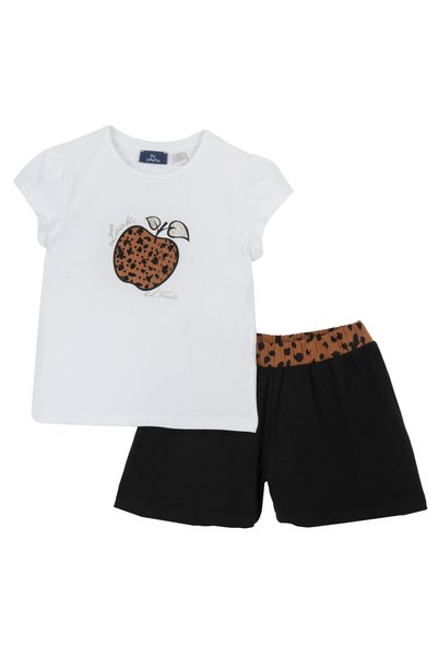 Chicco Costum copii Chicco, tricou si pantaloni, Alb, 73765-64MC